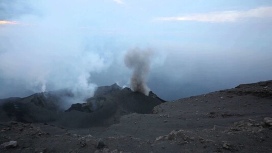 Eruption am Vulkan Stromboli