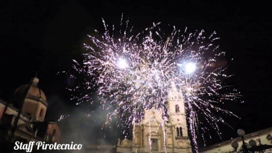 Trionfale Ingresso di San Sebastiano in Piazza Duomo 2016 e Spettacolo Pirotecnico Ditta Firemotion