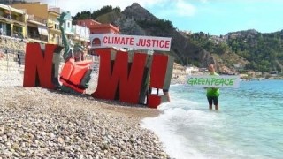 Greenpeace activists protest in Taormina during G7 Greenpeace activists protest in Taormina during G7