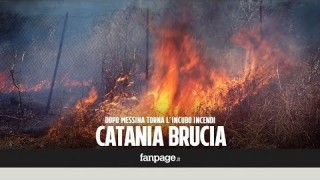 Dopo Messina, emergenza a Catania: fiamme raggiungono le case