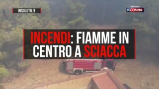 Incendi: fiamme in centro a Sciacca Incendi: fiamme in centro a Sciacca