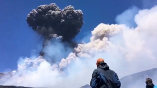 Etna Volcano eruption in Sicily, Italy (July 27, 2019)